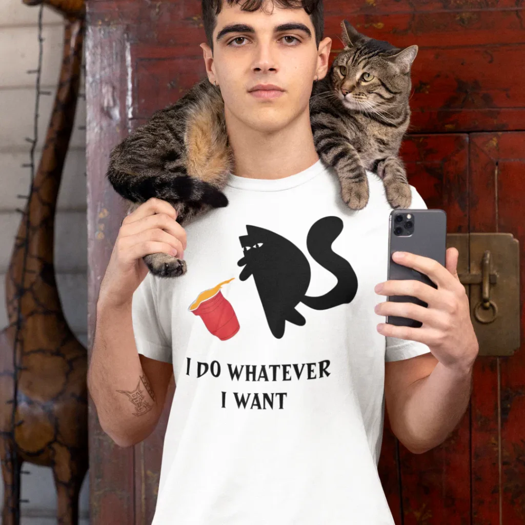 I do whatever I want funny cat shirt