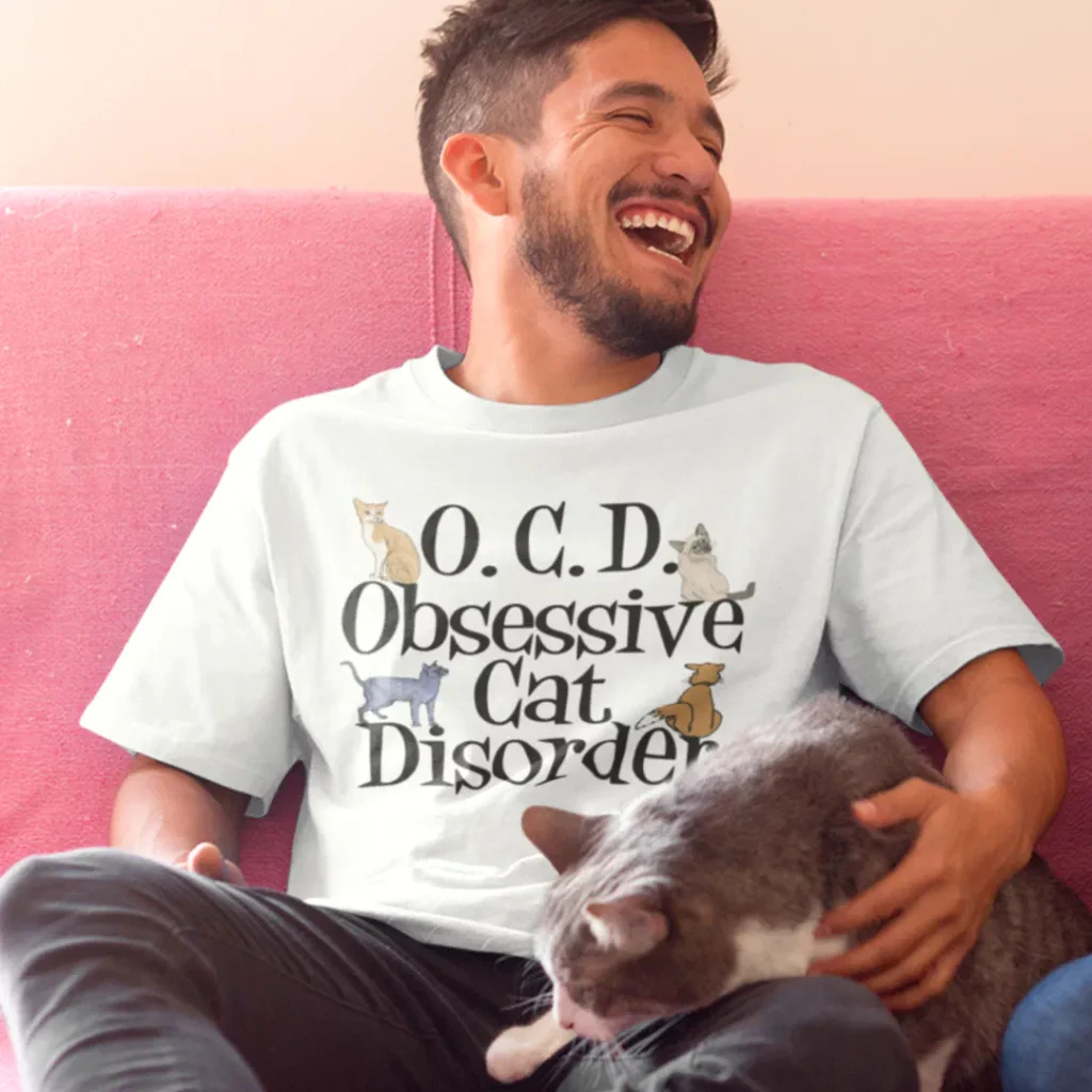 OCD obsessive cat disorder funny shirt