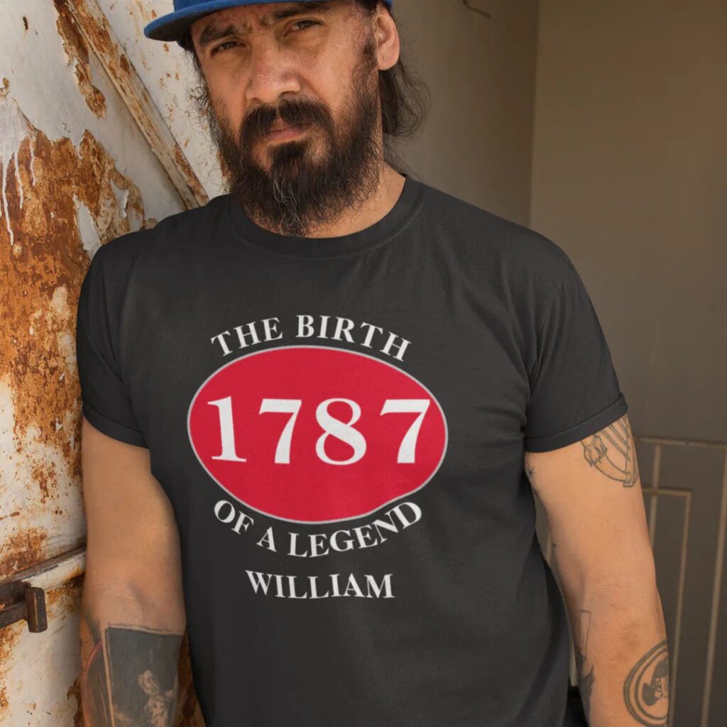 Customize this name and year birthday t-shirt