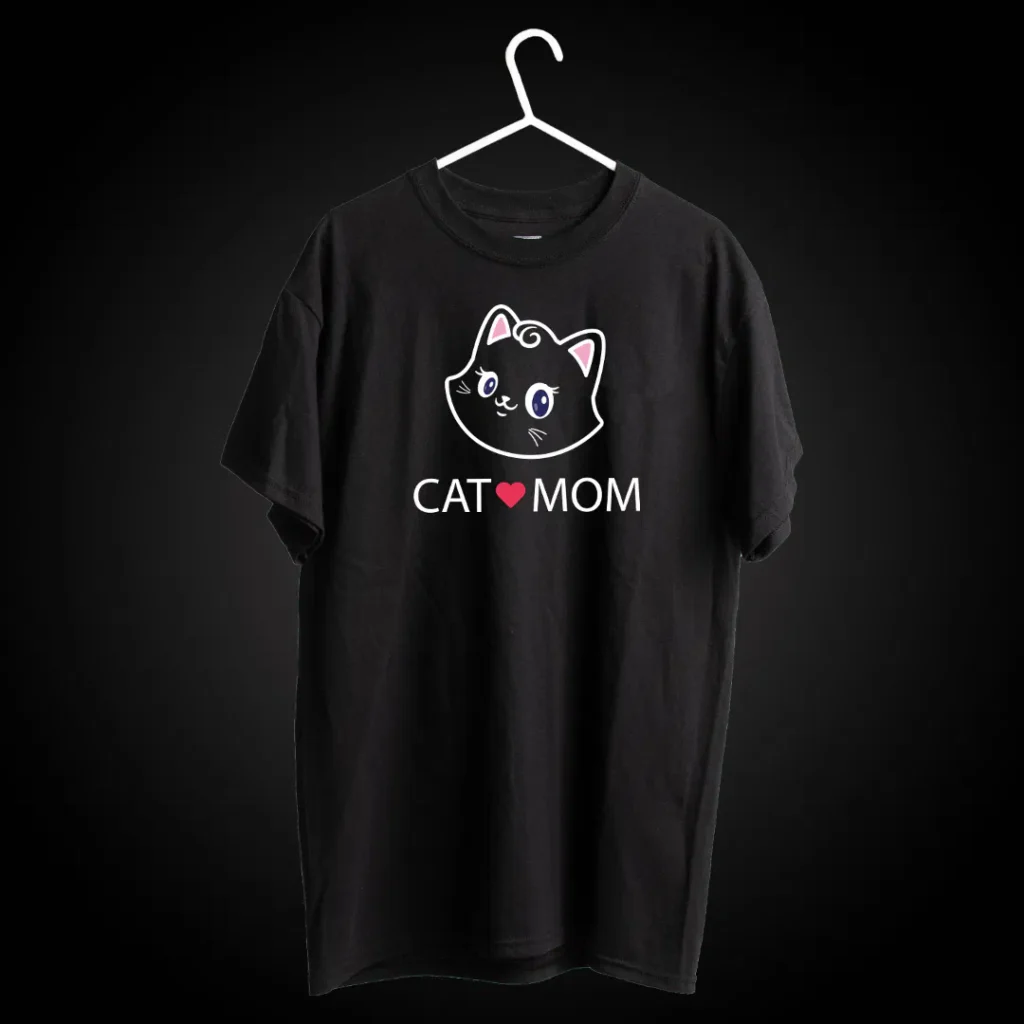 cat mom mother kitty cute funny graphic tee