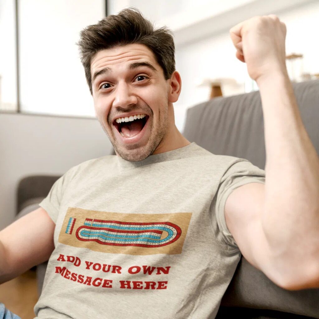 Cribbage card board game with your message t-shirt