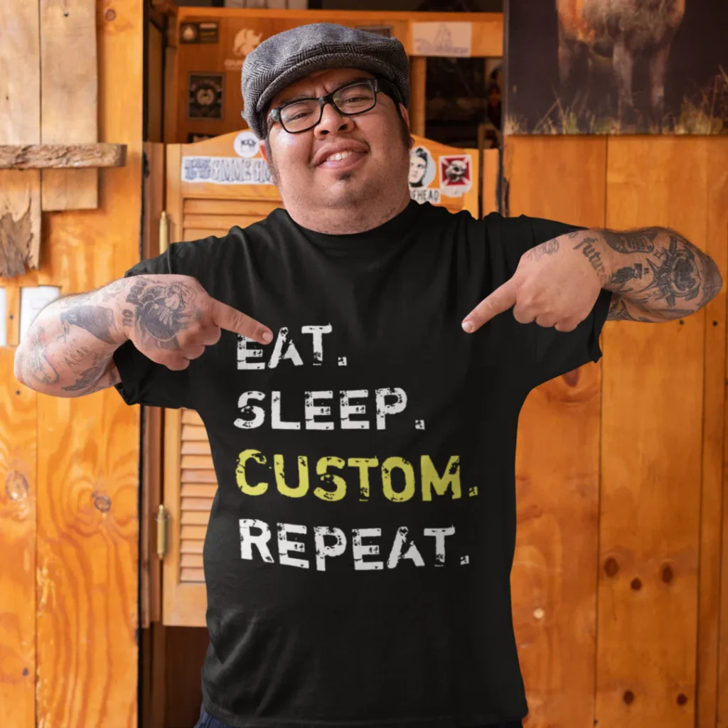 Customize eat sleep create repeat your own text shirt