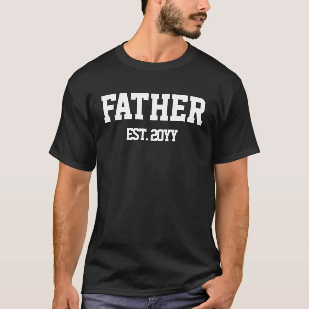 Custom father est year personalize new dad parent