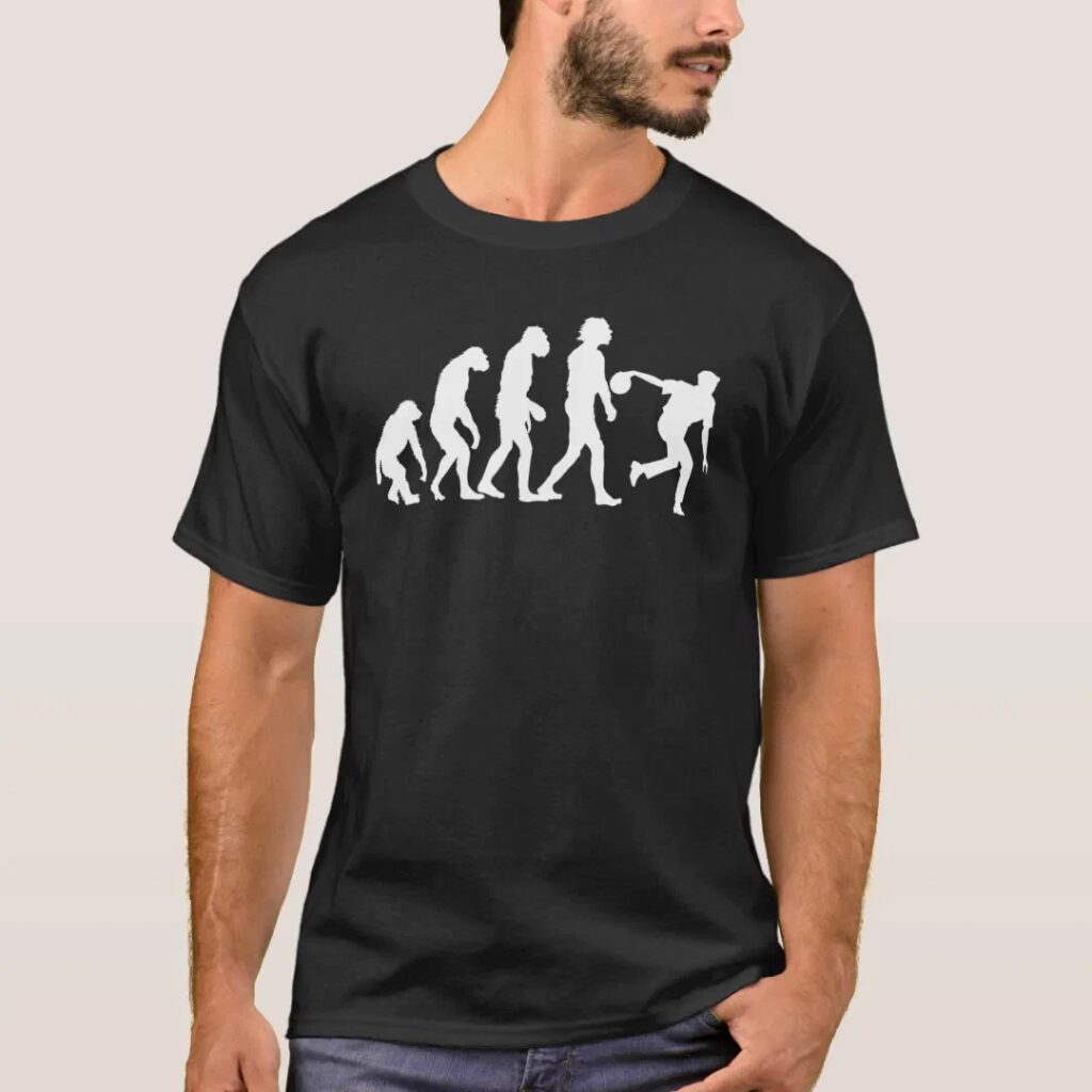 Bowling evolution meme t-shirt