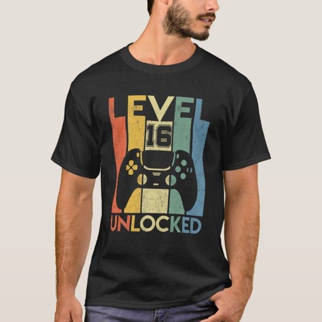 level 16 unlocked 16 year-old its my 16th birthday t-shirt