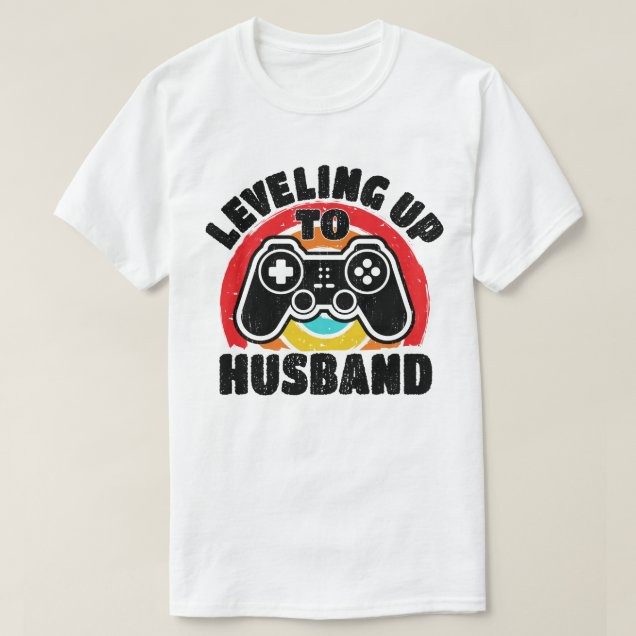 leveling up to husband gamer t-shirt