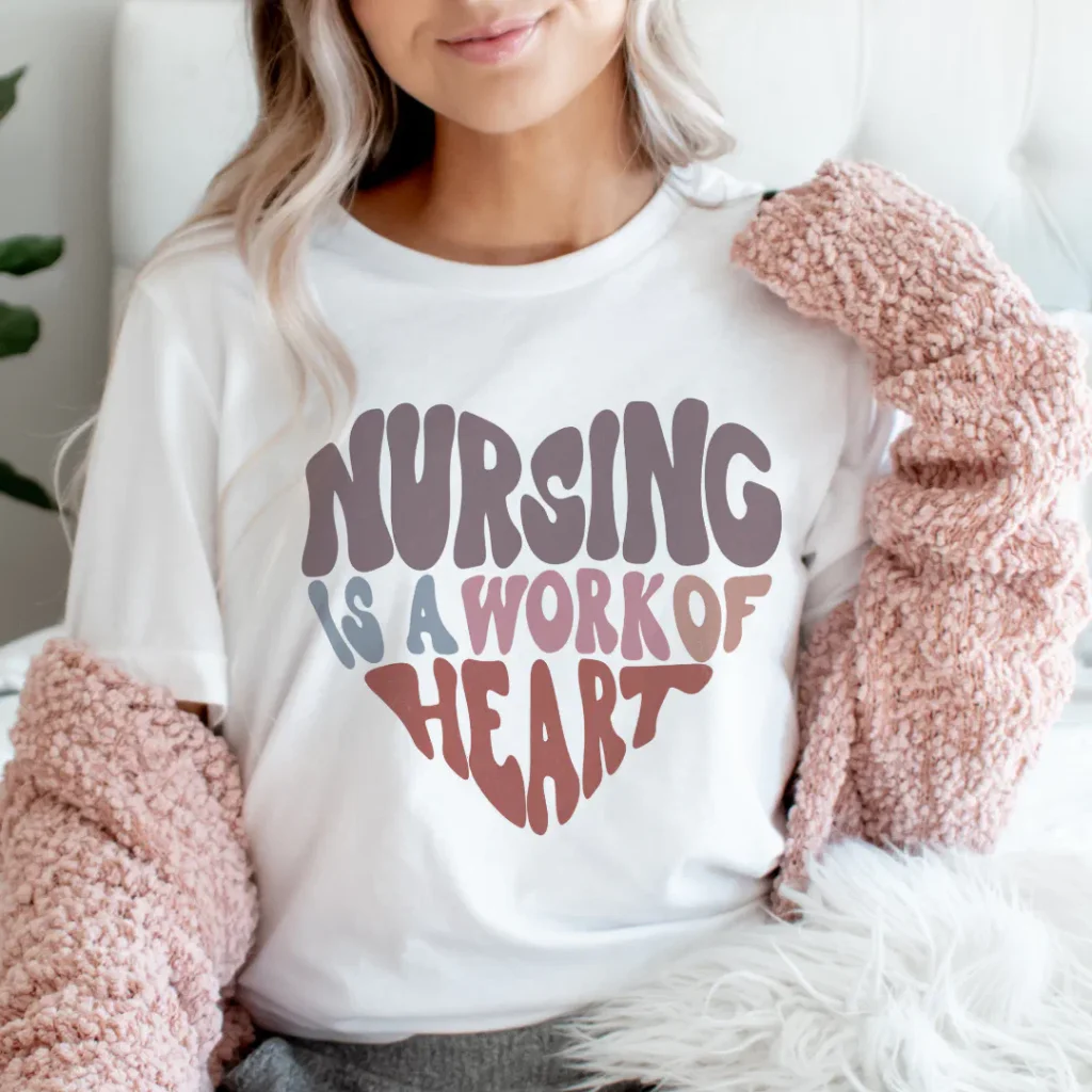 Nurse nursing is a work of heart retro merch