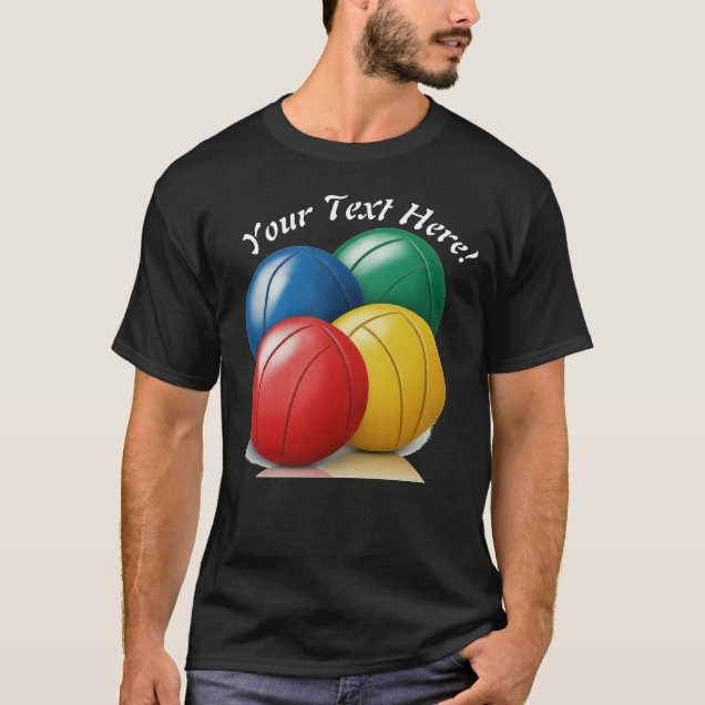 Personalize customize bocce ball design t-shirt