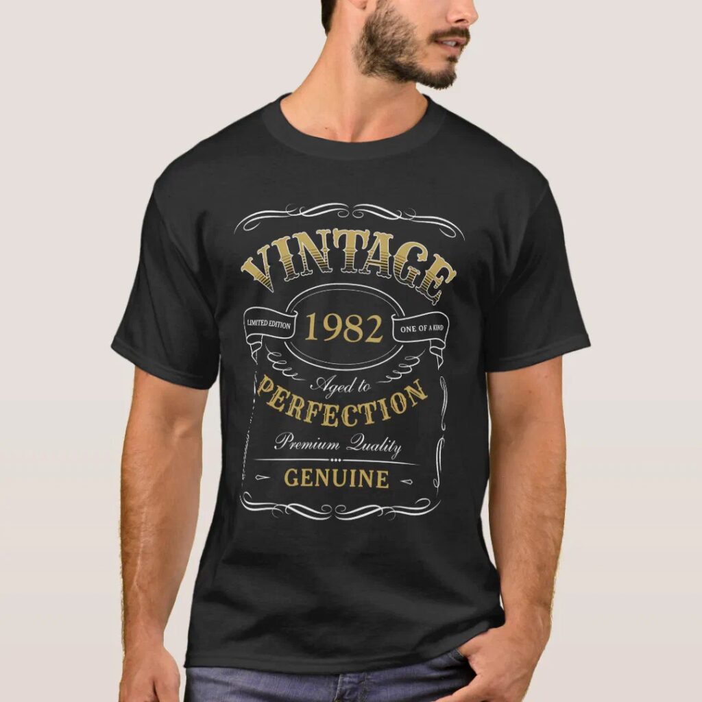 Change vintage aged to perfection whiskey themed birthday t-shirt