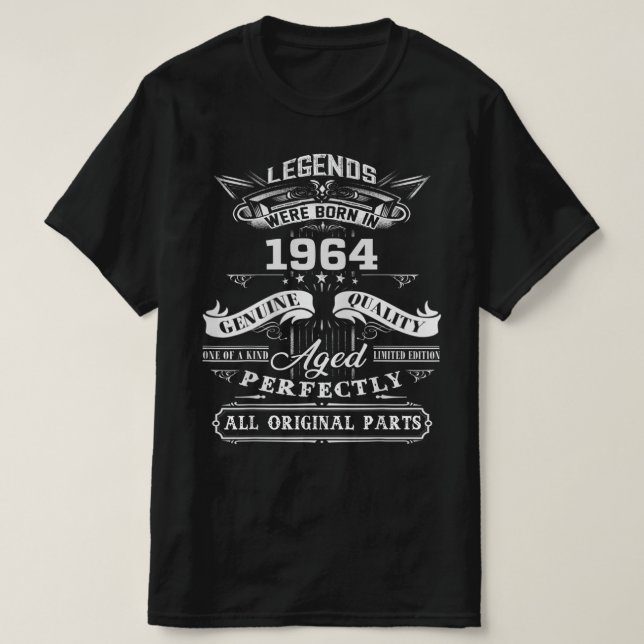Customize vintage legends were born in 1964 birthday t-shirt
